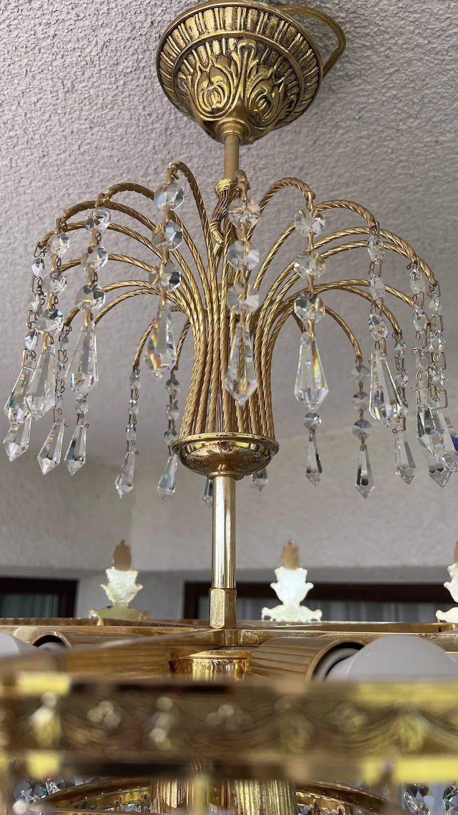 Vintažinis krištolo lubinis sietynas "Aurora Royale" - Image 6