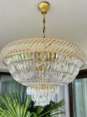 Naudotas, prabangus kalnų krištolo sietynas "Diamante Lux"