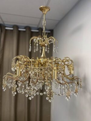 Bronzos ir krištolo šviestuvas "Luce di Corte"