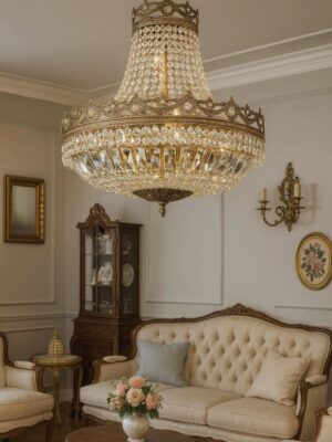 Vintažinis naudotas krištolinis šviestuvas "Empire Royal"