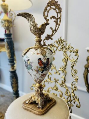 Prabangi išraiškingo dizaino vaza - amfora "Jardin des Oiseaux"