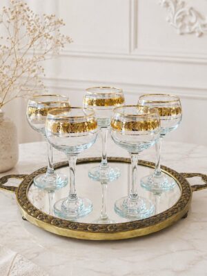 Elegantiškos, vintažinio krištolo taurės "Lady Crystal"