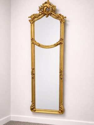 Prabangus, aukso spalvos veidrodis "Prezioso"