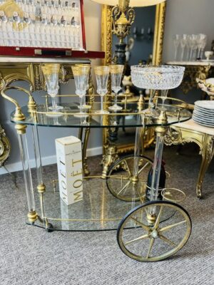 Išskirtinio dizaino vintažinis serviravimo vežimėlis – “ Champagne Chariot “