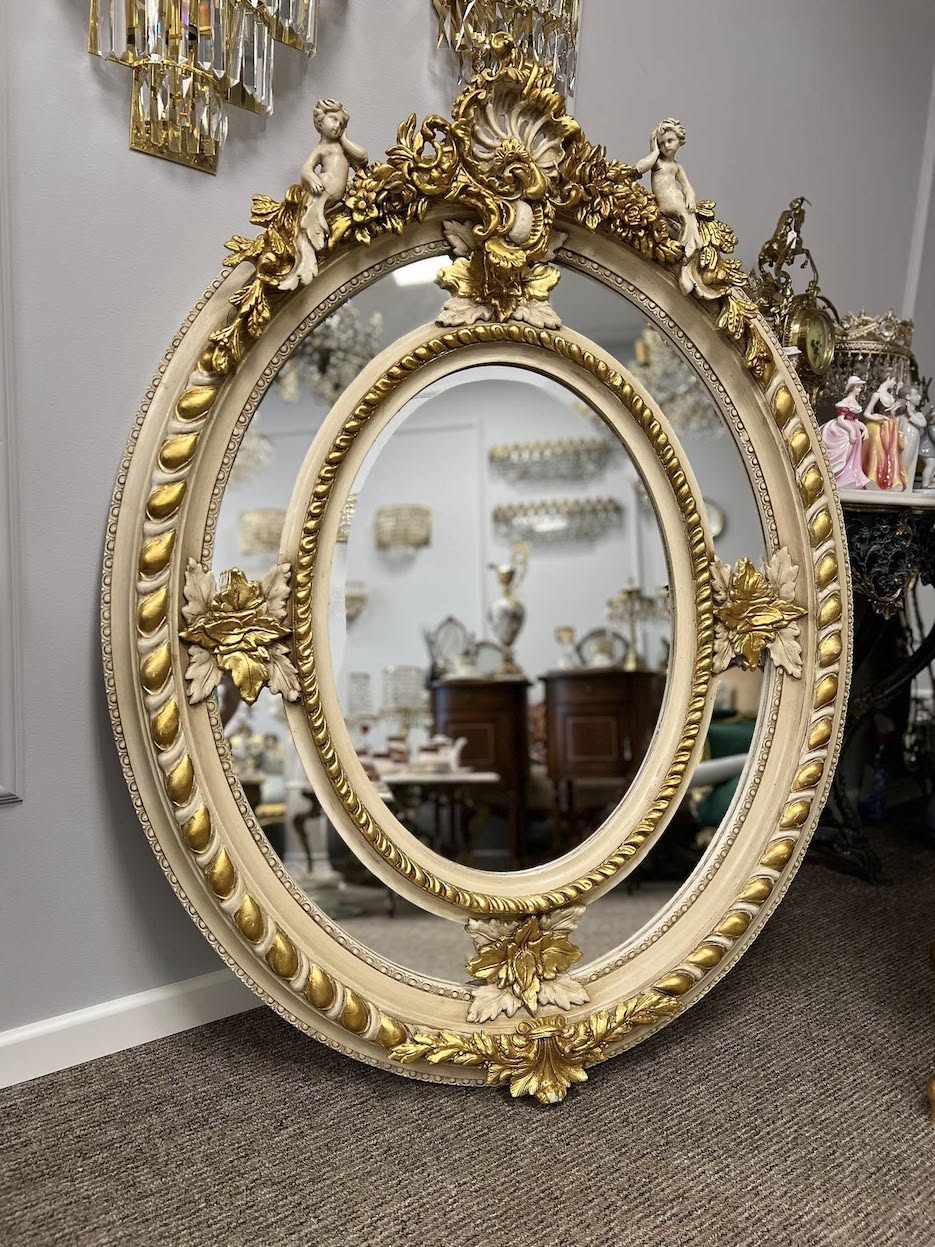 Unikalus pakabinamas veidrodis "Golden Cherubs" - Image 2