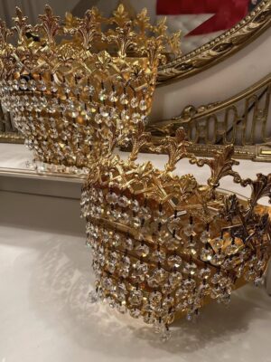 Puošnūs krištolo sieniniai bra "Clarte Doree"