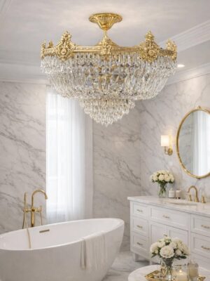 Puošnus klasikinis krištolo šviestuvas "Reine Doree"