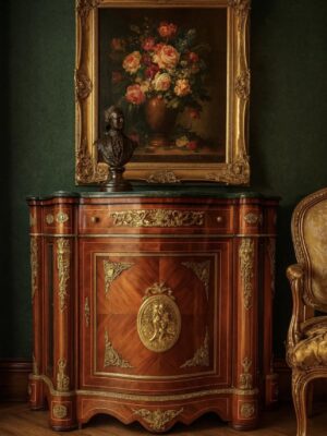 Antikvarinė  prancūziško Napoleon III / Belle Époque stiliaus komoda