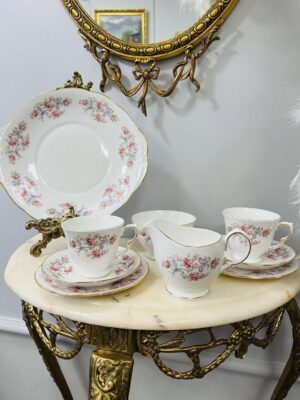 Royal Osborne kaulinio porceliano pusryčių servizas dviems