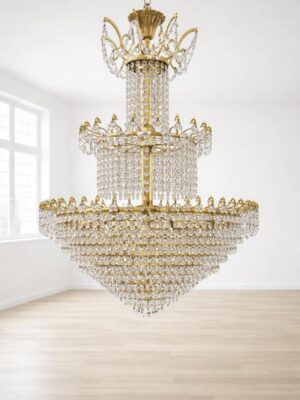 Vintažinis puošnus krištolo sietynas "Salone Diamante"