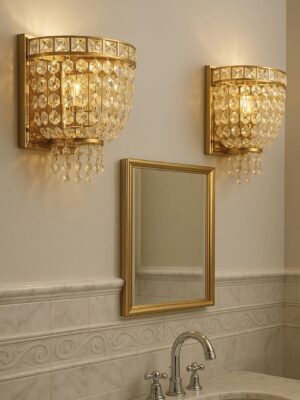 Vintažiniai sieniniai krištoliniai šviestuvai "Louvre"