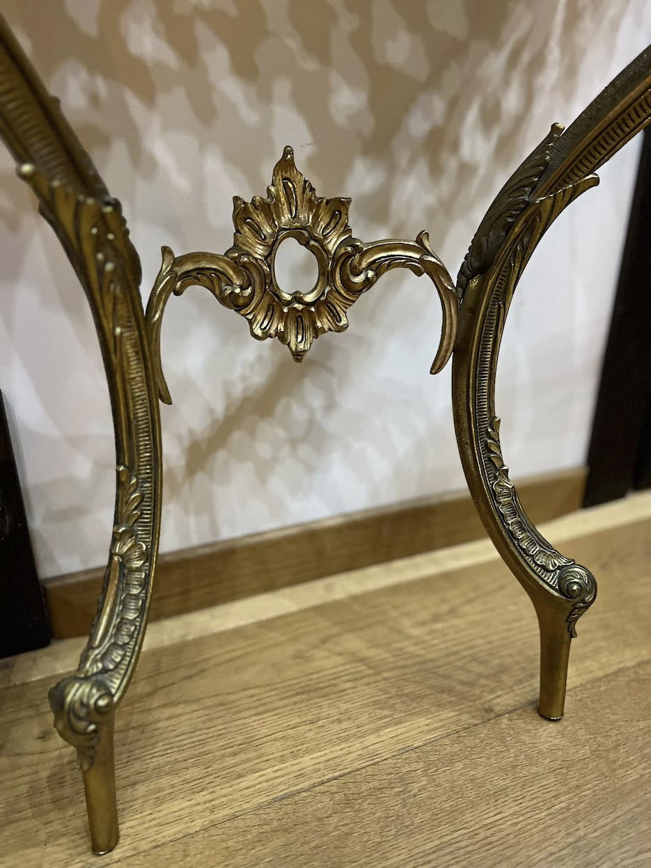 Naudota vintažinė bronzinė konsolė su marmuro stalviršiu "Rosabella Console" - Image 5