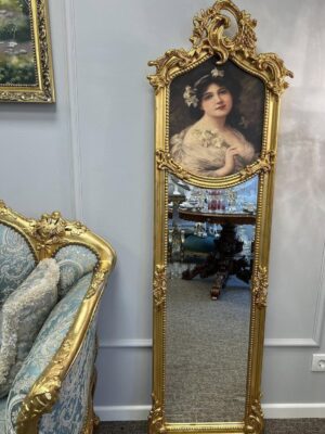 Prabangus, aukso spalvos veidrodis "Madonna"