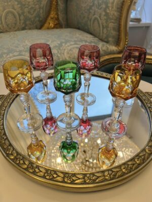 Vintažinės „Nachtmann“ Antika krištolo taurelės, 6 vnt. (apie 1970m)