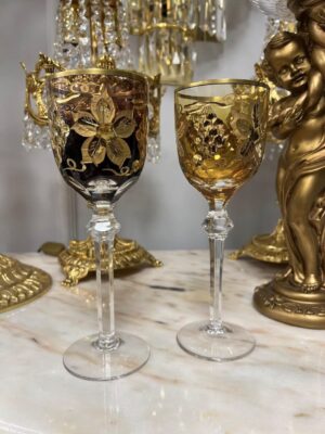 Įspūdingas vintažinių vyno taurių duetas ypatingoms progoms dviese – Jam ir Jai "Vino Dolce"