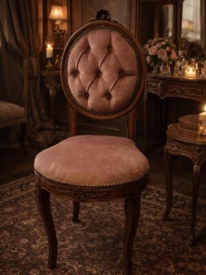 Vintažinė, naudota rokoko stiliaus  kėdė "Boudoir Rose"