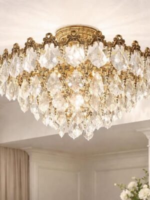 Naudotas, unikalios formos bronzos šviestuvas "Golden Bow"