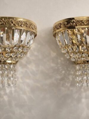 Puošnūs krištolo sieniniai šviestuvai "Giardino d'Oro"
