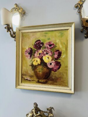 Vintažinis gėlių paveikslas "Floral Etude"