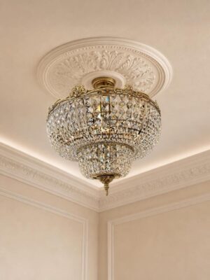 Puošnus krištolo šviestuvas svetainei "Prestige Crystal"