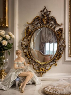 Vintažinis bronzos veidrodis "Elise Mirror"