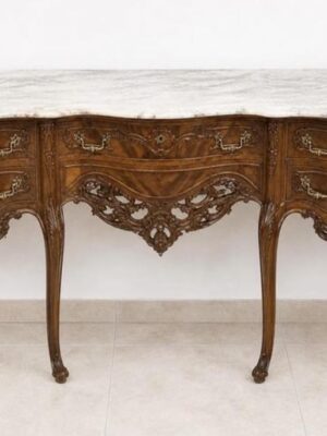 Didelė prancūziško stiliaus komoda su marmuriniu stalviršiu "Commode Elegante"