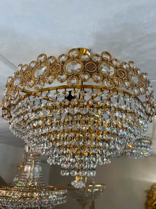 Puošnus naudotas krištolo šviestuvas "Fiore d'Oro" - Image 2