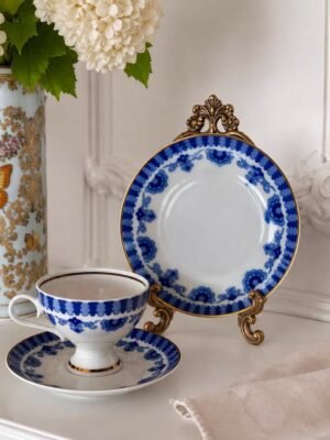 Vintažinis, klasikinių gėlių raštų komplektukas "Blue Royal"